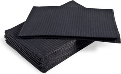 Dental towels zwart (100 pcs) - PMU hygiënedoek - PMU onderleggers-Tattoo inkt- Tattoo onderlegger- piercing onderlegger