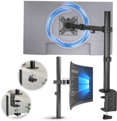 ACROPAQ Monitor arm – Voor 1 scherm 13–32 inch – Met klemsysteem – Monitorbeugel bureau – AM1212B