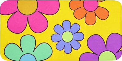 WC mat 120x60 cm - Antislip - Bloemen - Illustratie - Kleurrijk - Toiletmat - Vloermat - Douchemat - Toilet tapijt - Toiletmatten
