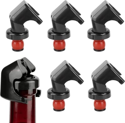 5 Stuks Champagne Sluitingen, Herbruikbare Flessendoppen voor Wijnflessen, Professionele Wijnbewaaroplossingen, Ideaal voor Feestjes en Evenementen