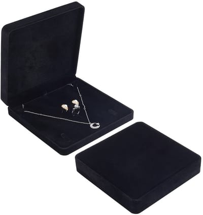 OmGoods - Dailygoody - Sieraden Organizer - Luxe Sieraden Doos - Zwart Fluweel - Reizen Sieraden Set - Perfect voor Armbanden Kettingen Oorbellen Ringen - 2 Stu