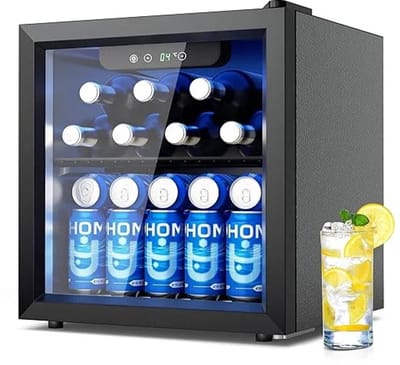 Celestul Mini Koelkast 36L - Drankenkoelkast voor 55 Blikjes - Vrijstaand - Ultralage Koeling - Voor Bier, Frisdrank & Sap - Zwart