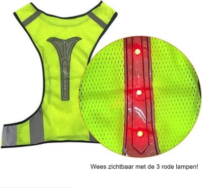 Ulanax® | Reflectie LED vest - Veilig hardlopen en fietsen - One size fits all |
