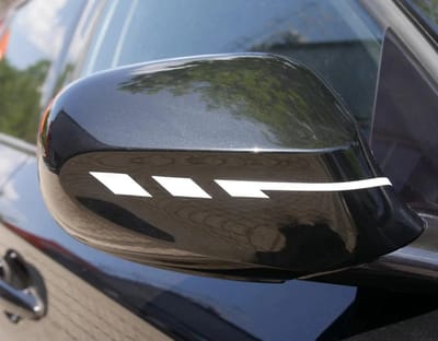 Foliatec PIN-Striping voor spiegelkappen wit - Breedte = 1,3cm: 2x 35,5cm