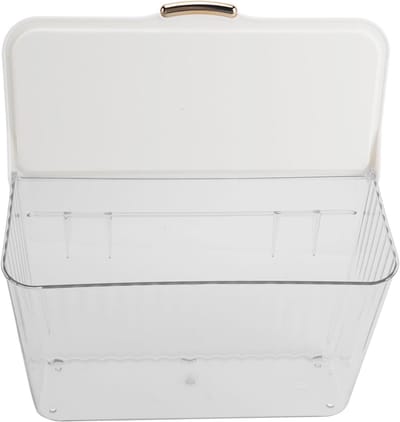 Wandmontage Wasbak - Vuile Kleding Mand - Ruimte Besparen - Stofdicht Met Deksel - 4 Liter Capaciteit - Transparant