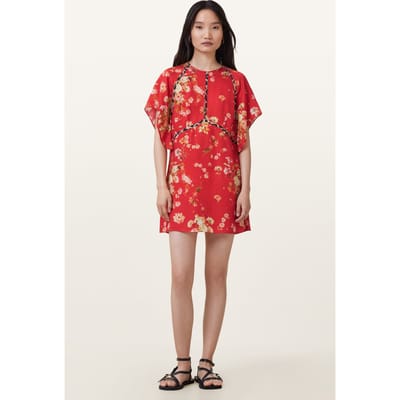 AllSaints Xena Dress Armada Red Taglia: 12 | Abiti Mini Outlet | Donna | Rosso