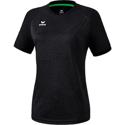 Erima Madrid Shirt Korte Mouw Dames - Zwart | Maat: 40