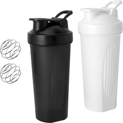 600 ml Protein Shaker met Bal, Lekvrije Fitness Fles voor Eiwitpoeder, Shake Cup en Gym Gebruik
