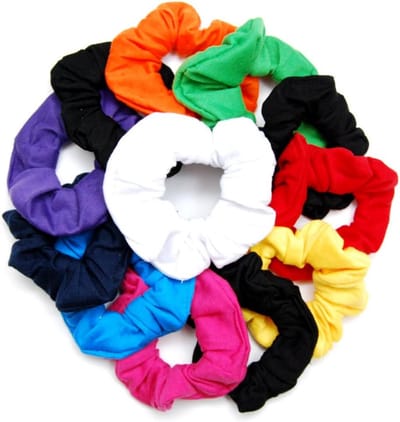 12 Stuks Katoenen Scrunchies Haar Elastiekjes - Gekleurd