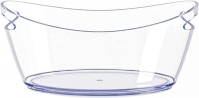 Grote heldere acryl ijsemmer van 5,5 liter voor feesten, ideaal voor champagne, bier en cocktails
