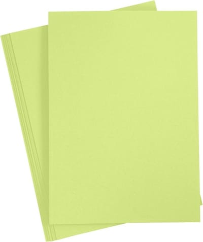 Gekleurd Karton A4,210x297 mm, 180 gr, lichtgroen, 20 vel | Knutselkarton