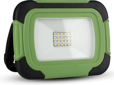 V-TAC VT-10-R LED Oplaadbare Schijnwerper - Samsung - IP44 - Groen + Zwart - 10W - 700 Lumen - 4000K