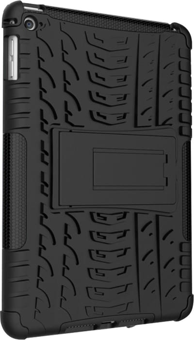 Peachy Bandprofiel hoes grip kickstand TPU kunststof geschikt voor iPad mini 4 5 Case - Zwart