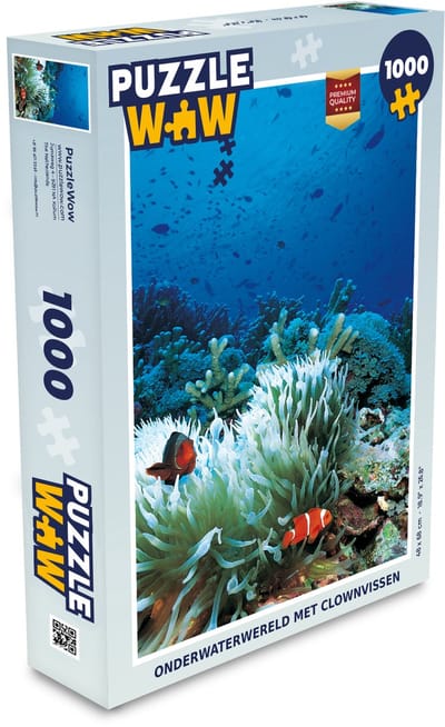 Puzzel Onderwaterwereld met clownvissen - Legpuzzel - Puzzel 1000 stukjes volwassenen