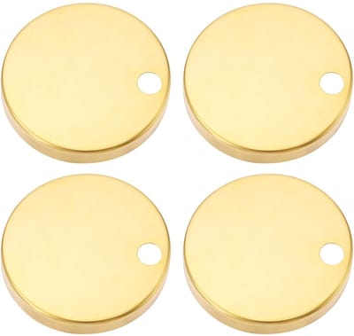 Allecto - Set van 4 Gouden Toiletbril Scharnier Covers - 60mm Rvs