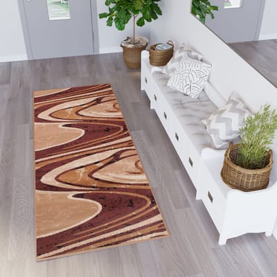 Tapiso Dream Tapijt Loper Bruin Gangloper Vloerkleed Maat- 70x100