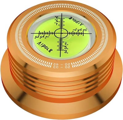 Platenspeler Stabilisator - LP Gewicht - Verbeter Geluidskwaliteit - Ingebouwde Waterpas - 280 Gram - Goud