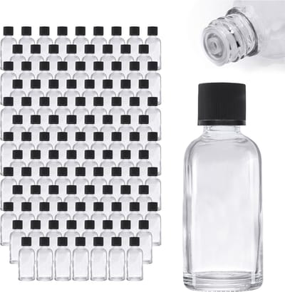 Oputec 143 x 30 ml druppelflesjes van helder glas – praktische apothekersflesjes met druppelinzet – lekvrij & herbruikbaar