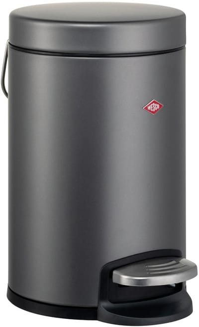 WESCO Kosmetik 133 Afvalbakje | Pedaalemmer | 3 Liter | Metaal - Mat grafiet | Make-up Afvalemmer