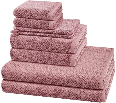 Cawö Sonstiges 2 X washandjes 2 X gasten- 2 X douche- 2 X handdoek - in set 8 pack Pure