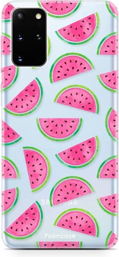 Fooncase Hoesje Geschikt voor Samsung Galaxy S20 Plus - Shockproof Case - Back Cover / Soft Case - Watermeloen