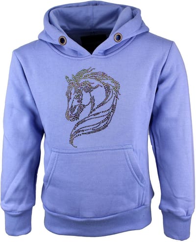 S&C Hoodie glitter paard lila Kids & Kind Meisjes Lila - Maat: 98/104