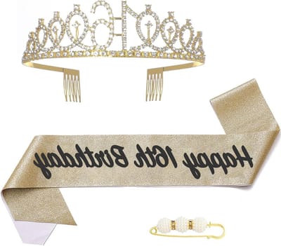 Verjaardag Sjerp en Tiara Set voor Meisjes - Feestdecoratie en Accessoires voor Verjaardagen