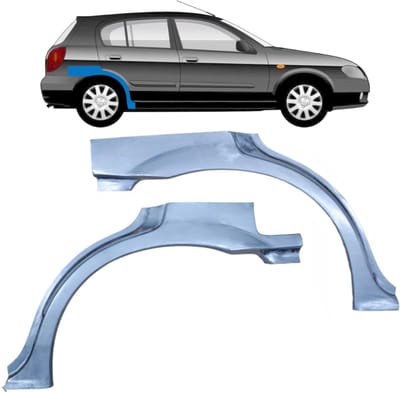 Reparatiepaneel achterspatbord voor Nissan Almera N16 1999-2007 / Links + Rechts