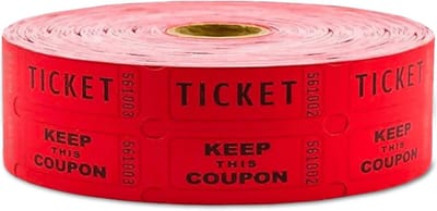 Loterijtickets Dubbele Rol voor Evenementen en Inzamelingsacties - 2000 Tickets