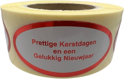 Kerststickers 250 stuks - Rood - Kerstetiket - sluitzegel - chique inpakken