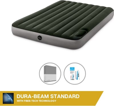 Intex Luchtbed - 2-Persoons - 152 x 203 x 25 cm - Groen - Inclusief Hoeslaken en Reparatieset