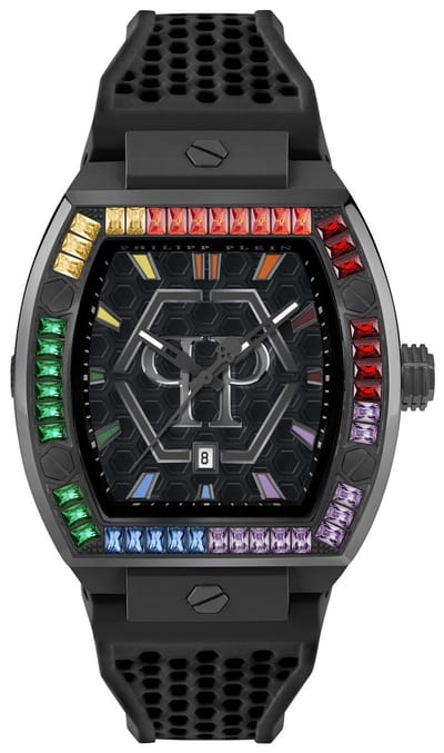 Philipp Plein The Hexagon Phantom PWPUA0324 Horloge - Siliconen - Zwart - Ø 43 mm