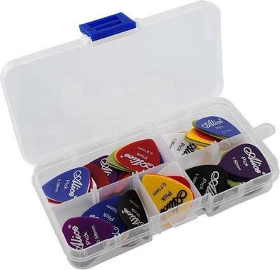 CHPN - Plectrums - Plectrum set - Plectrums in doosje - 60-Delige - Gitaar Plectrum Set - 6 maten - Pick Packs - Cadeau - Gitaar accessoire - Gitaristen