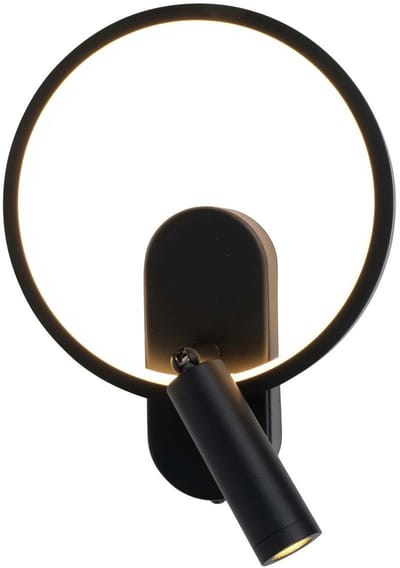 Kosilum - Lona - Wandlamp - Zwart - Staal, aluminium en silicium