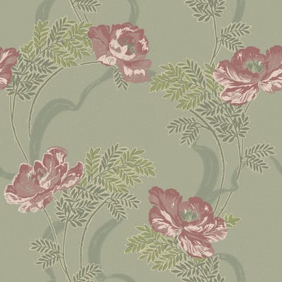 Duro Vliesbehang 521-02 - Gammalsvenska klassiker - Botanisch Groen - 53cm x 10.05m