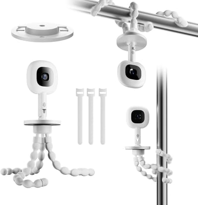 Babyfoonhouder - Babycamera Statief - Babykamer Monitoren - Flexibele Octopus Poten - 21 cm - Wit