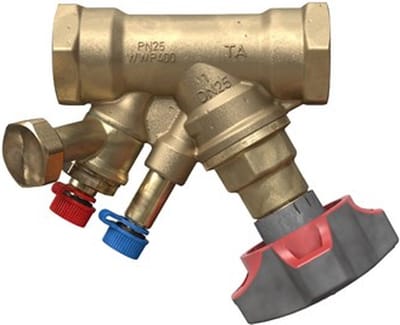 IMI TA Hydronics STAD strangregelafsluiter incl. zelfdichtende meetnippels, binnendraad 1 1/2 m. vul-en aftapaansl., vervaardigd uit AMETAL 52851240