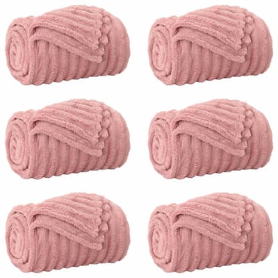 vidaXL Kleden 6 st Roze 150 x 130 cm 2.85 kg Fleece