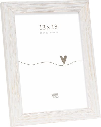 Deknudt Frames fotolijst S68VF1 - verweerd hout - wit - foto 13x18 cm