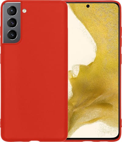 Hoesje - Geschikt voor Samsung Galaxy S22 - Sterk & Shockproof - Hoes Cover - Siliconen Case - Telefoonhoesjes - Rood
