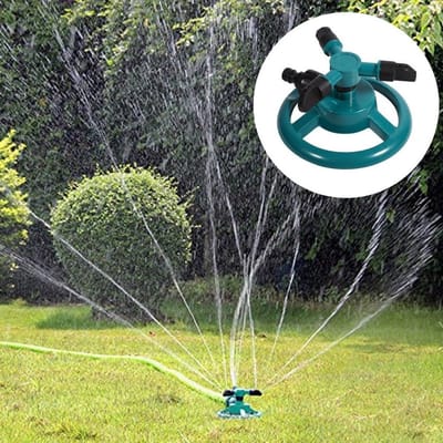 Set van 2 Automatische 360 Graden Rotatie Tuinsproeiers met Verstelbare Armen voor Efficiënte Irrigatie en Tuinonderhoud