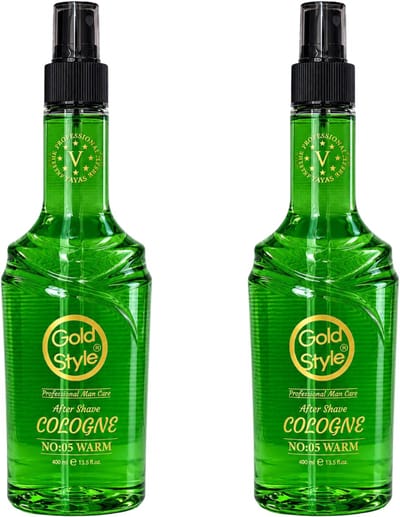 Gold Style After Shave Cologne 05 – 2 Stuk x 800 ml – Verkoelende en Verzorgende Aftershave voor Mannen