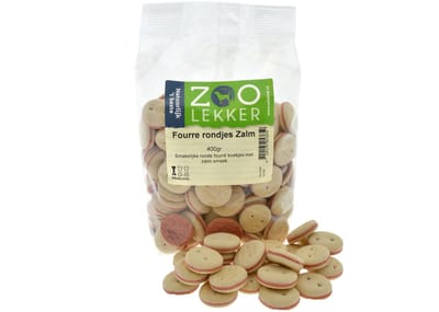 Zoolekker Fourre rondjes zalm - hondenkoekjes - 400 gram