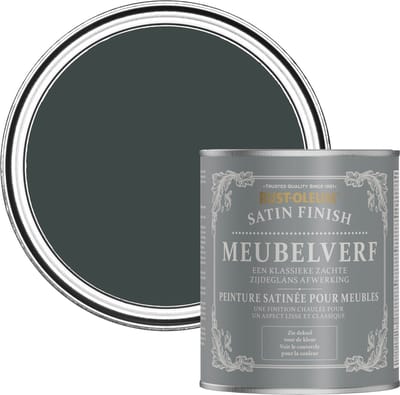 Rust-Oleum Zwart Meubelverf Zijdeglans - Zwart Zand 750ml
