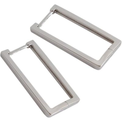 Boucles d'oreilles créoles en argent sterling 925 pour femmes concises Aretes Pendientes Plata De Ley Mujer Boucle D'Oreille Bijoux gray