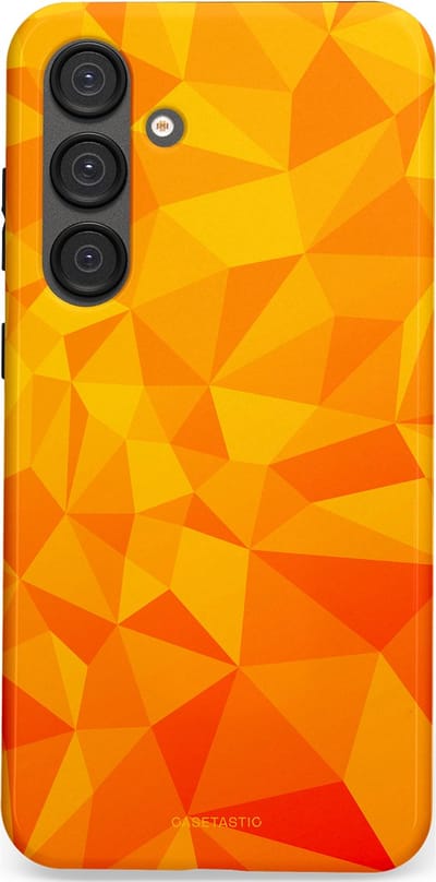 Casetastic Hoesje Geschikt voor Samsung S25 Plus - Stijlvolle Beschermende Duo-layer Case - Citrus Polygoon