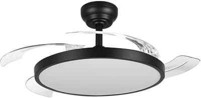 Plafondventilator met Lamp - Kingtron Zenin - Aanpasbare Lichtkleur 3000K-4000K-6500K - Afstandsbediening - Dimbaar - Zwart