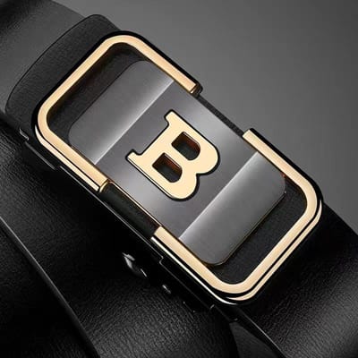 Heren Tandeloze Automatische Gesp Nieuwe Mode Riem met Letter Knop Zakelijke Mode Hoge Kwaliteit Riem Festival Cadeau Keuze 120cm gray