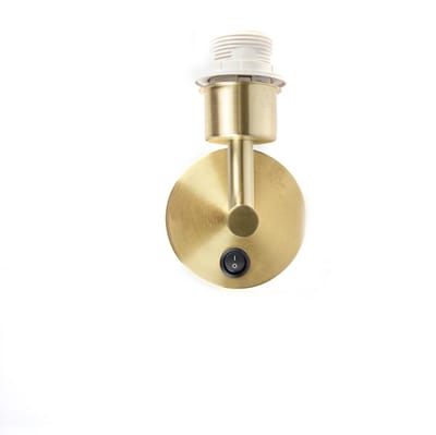 QAZQA Combi - Moderne Wandlamp met schakelaar voor binnen - 1 lichts - D 160 mm - Goud/messing - Woonkamer | Slaapkamer | Keuken