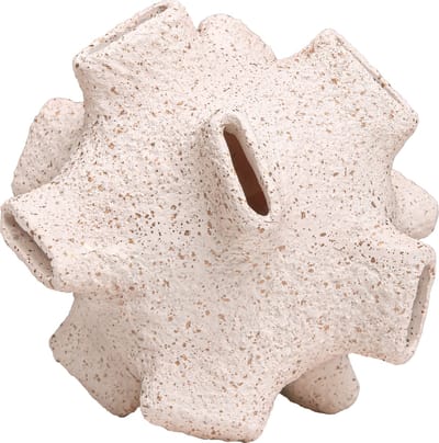 QUVIO Beige ornament - Woonaccessoires - Decoratie in huis - Design accessoires - Accessoires in huis - Decoratief object - Minimalistische decoratie - Keramiek - Beige
